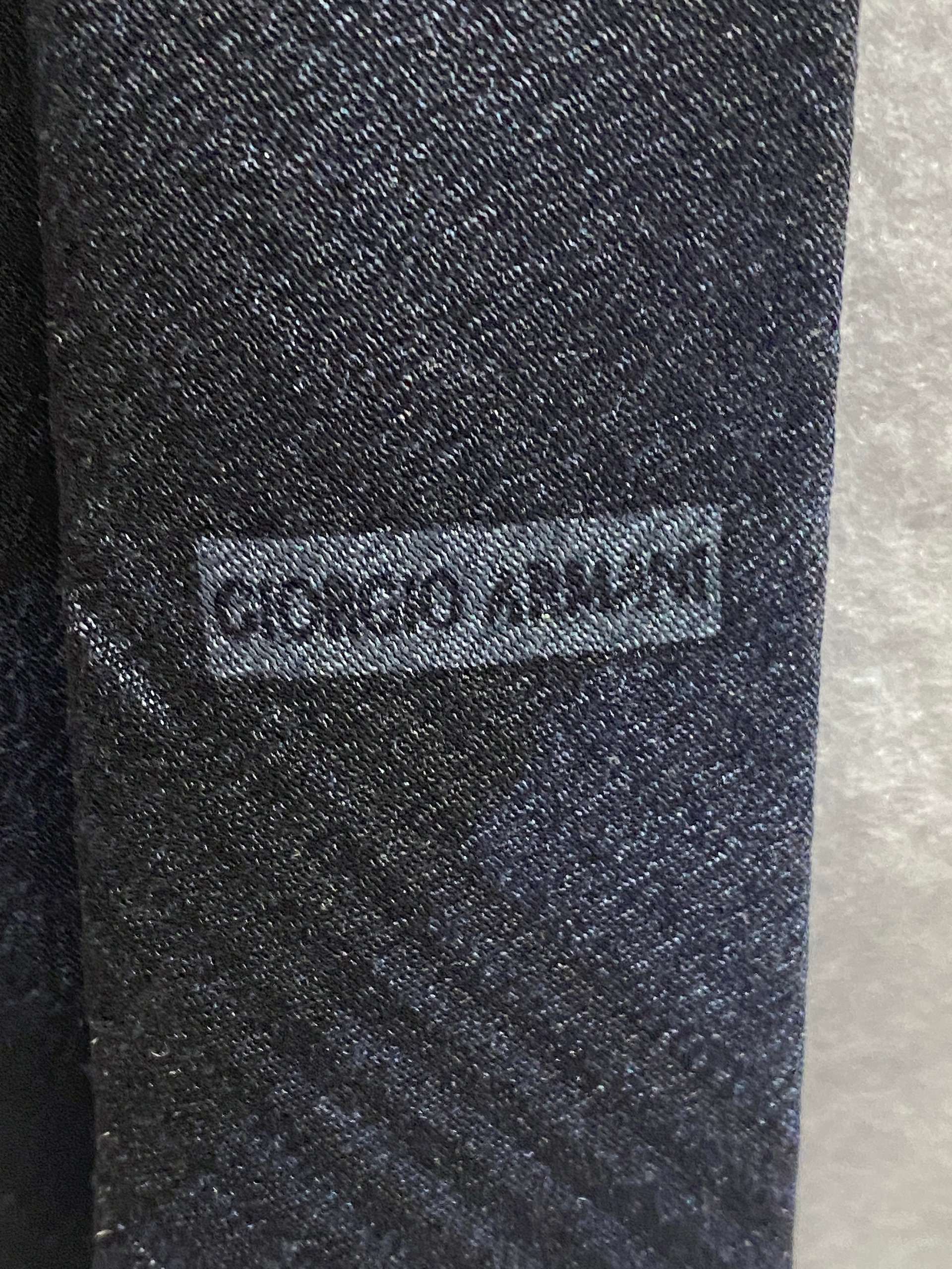 Black Textured Giorgio Armani necktie.