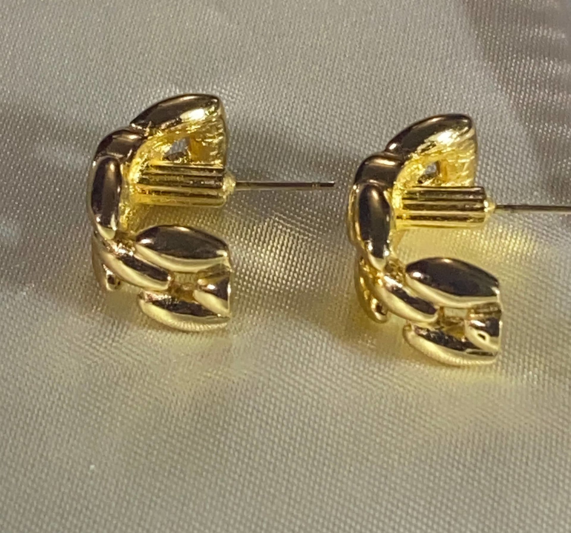 Authentic vintage Christian Dior Gold half moon for pierced earrings