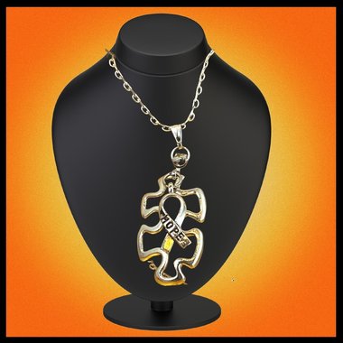 Silver Autism and hope awareness puzzle