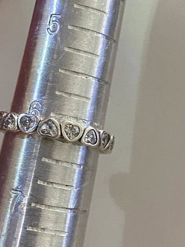 Silver Pandora 925 signed Heart 'Forever More'  band ring