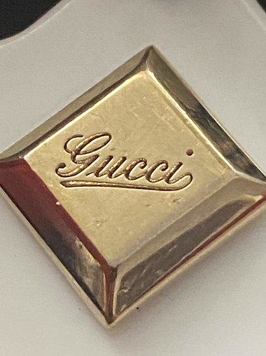 Vintage GUCCI Authentic Interlocking star form Key Keyholder Key Ring Bag Charm.