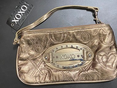 XOXO ICEFLOW Bronze Gold Logo Small Bag Handbag Purse
