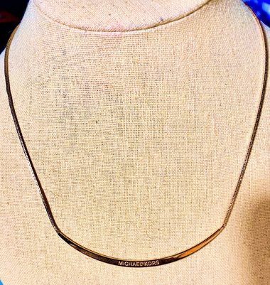 Long Curved Rose Gold Michael Kors Pendant
