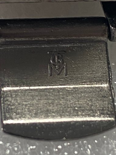Versace Charcoal belt buckle with Medusa Logo vintage, 1989 stamped