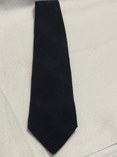 Black Textured Giorgio Armani necktie.