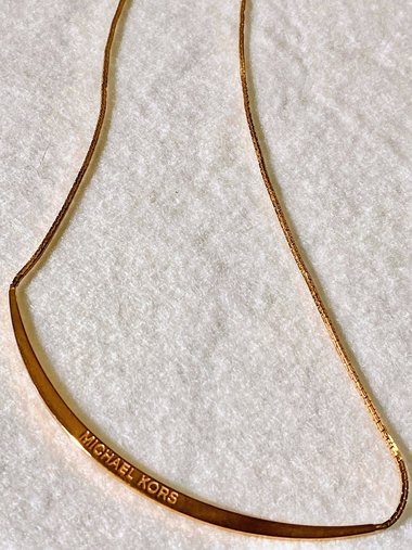 Long Curved Rose Gold Michael Kors Pendant