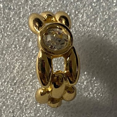 Authentic vintage Christian Dior Gold half moon for pierced earrings